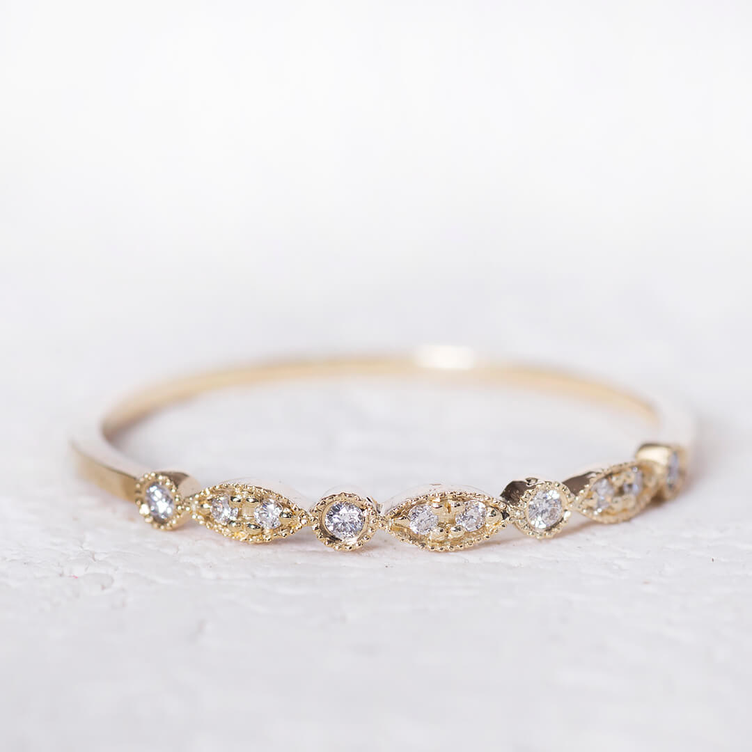 Art Deco Wedding Band