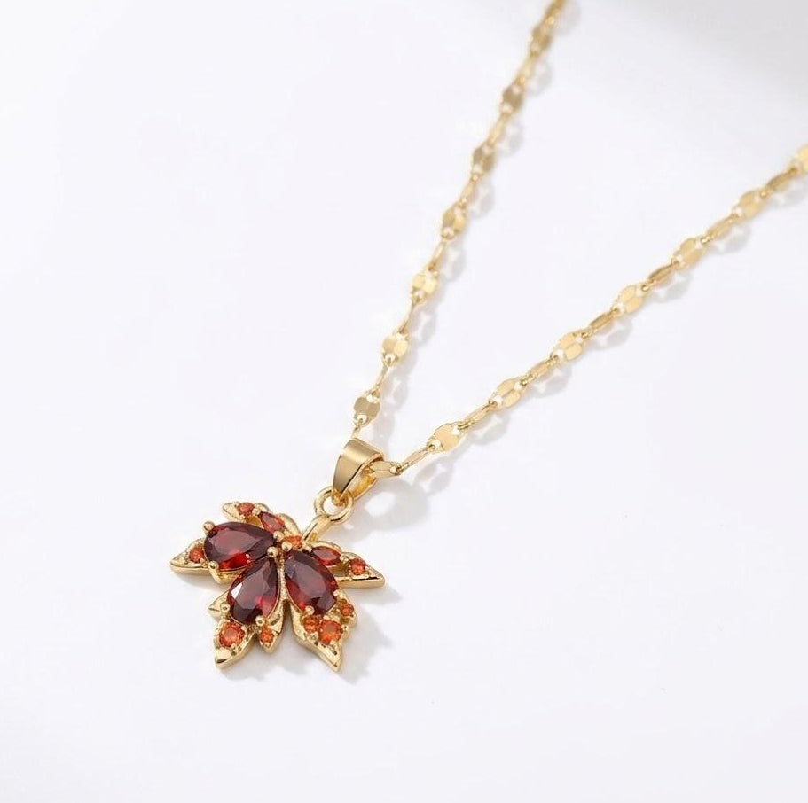 Autumn Maple Leaf Necklace