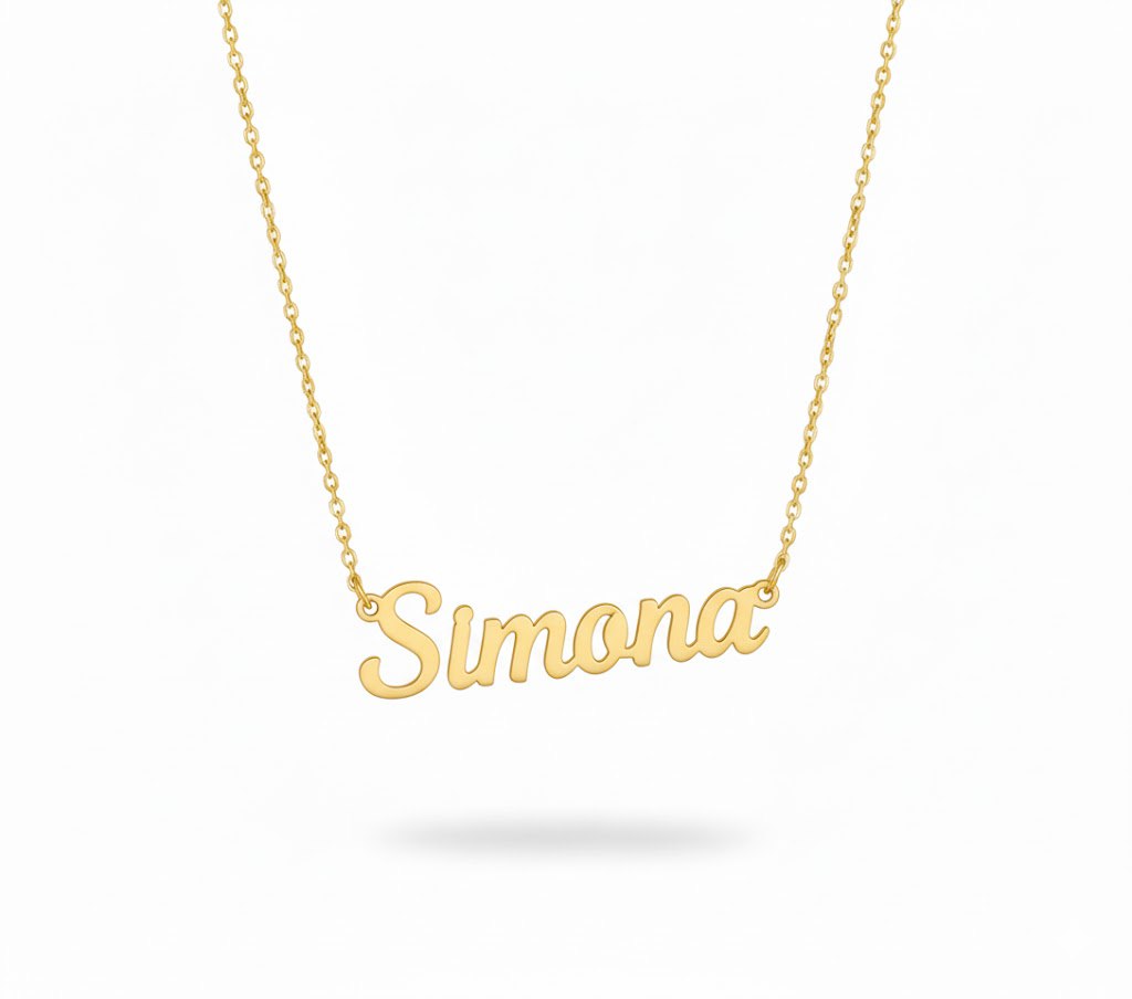 Custom Name Necklace Sterling Silver on a white background1