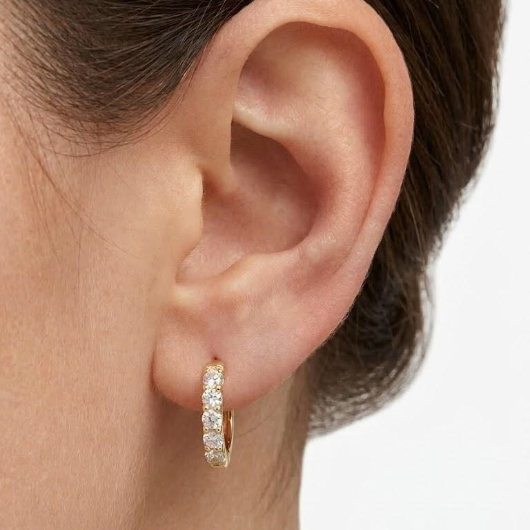 Hypoallergenic Diamond Alternative Huggie Earrings
