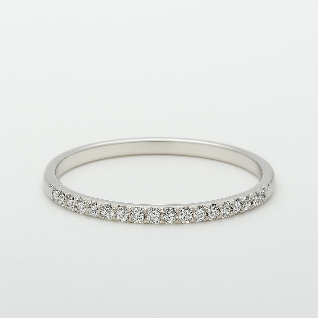 Moissanite_Half_Eternity_Ring_on_white_background