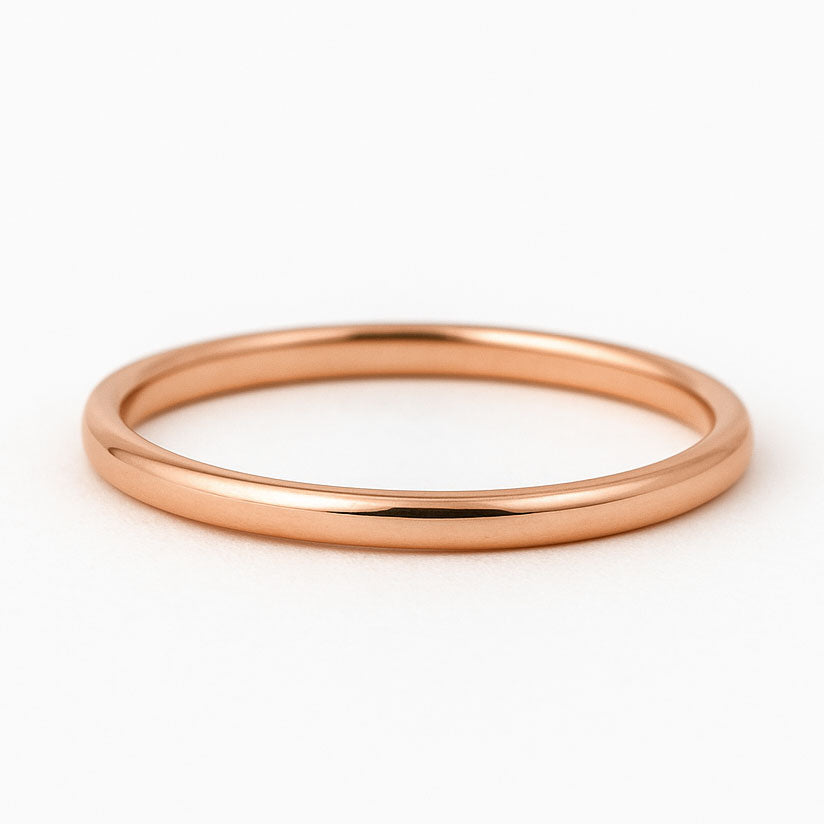 Gold Thin Wedding Band rose gold