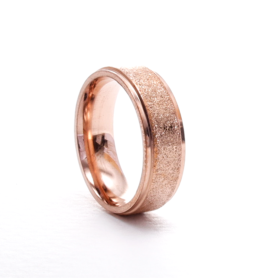 Rose Gold Sandblast wedding Band