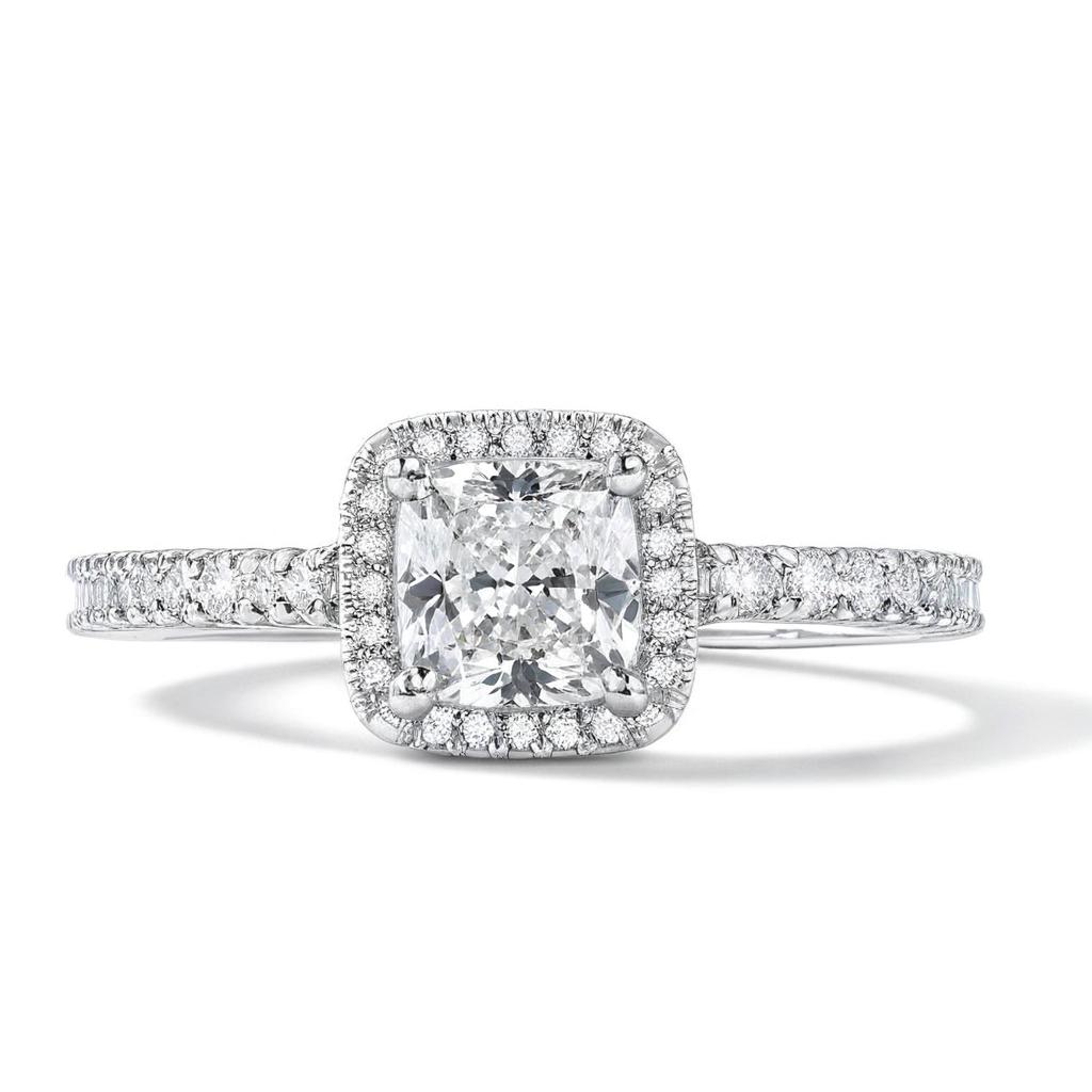 Cushion Cut Moissanite Promise Ring
