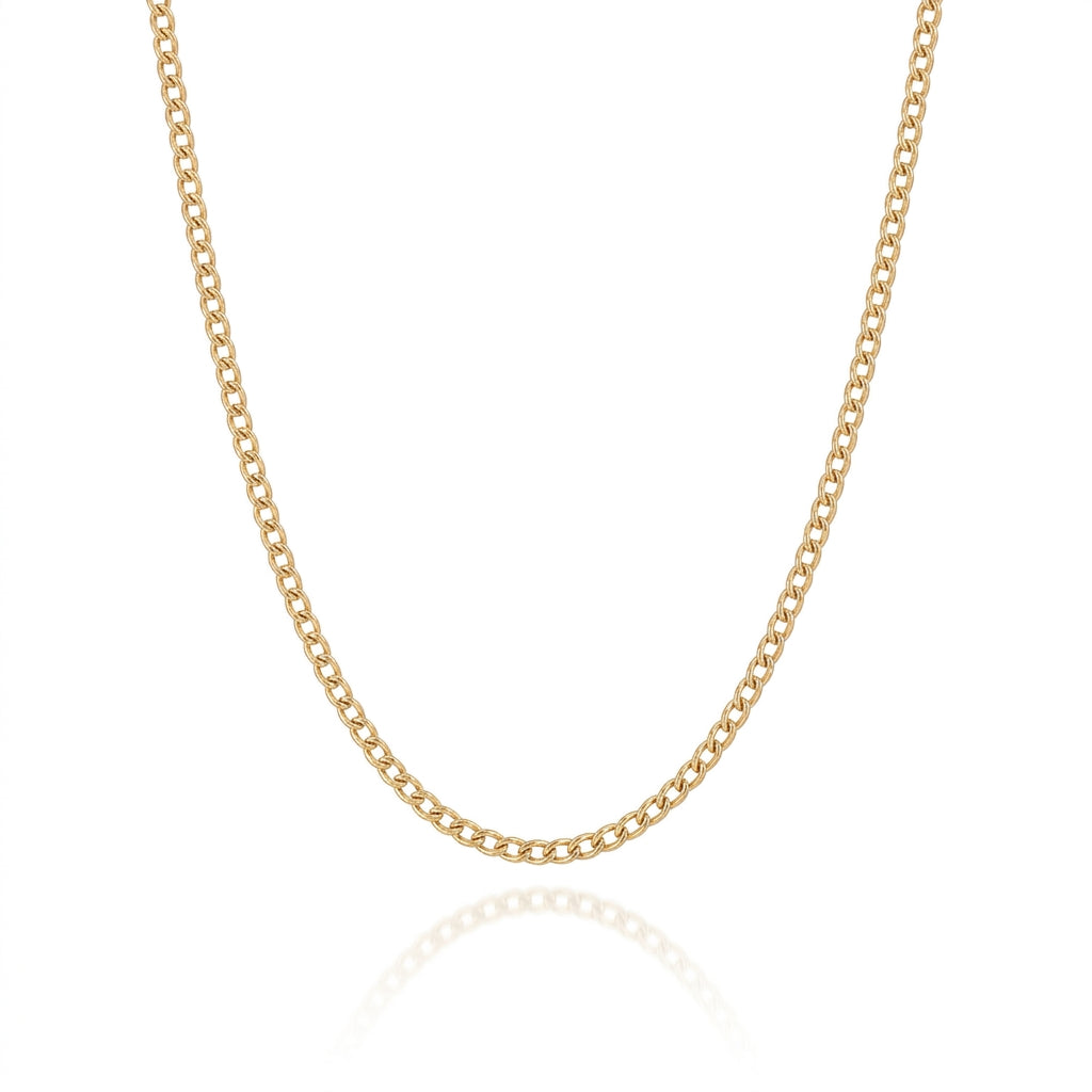Dainty Gold Parallel Link Chain Necklace – Gold Vermeil 925