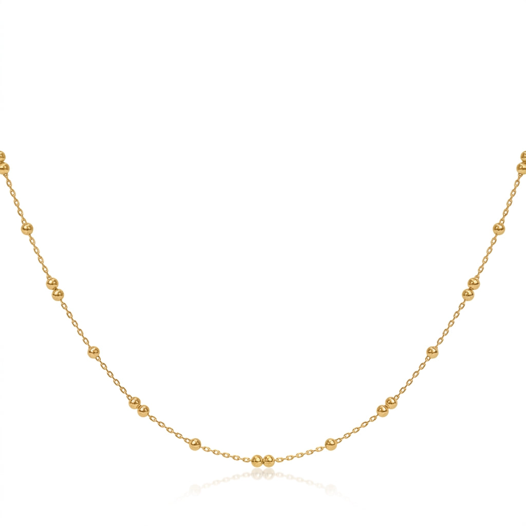 Classic Gold Satellite Chain Necklace – Gold Vermeil 925