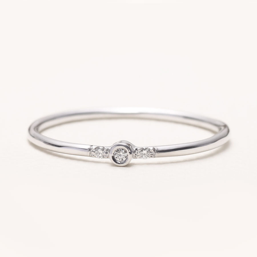 Simple Diamond Promise Ring_14KWhiteGold