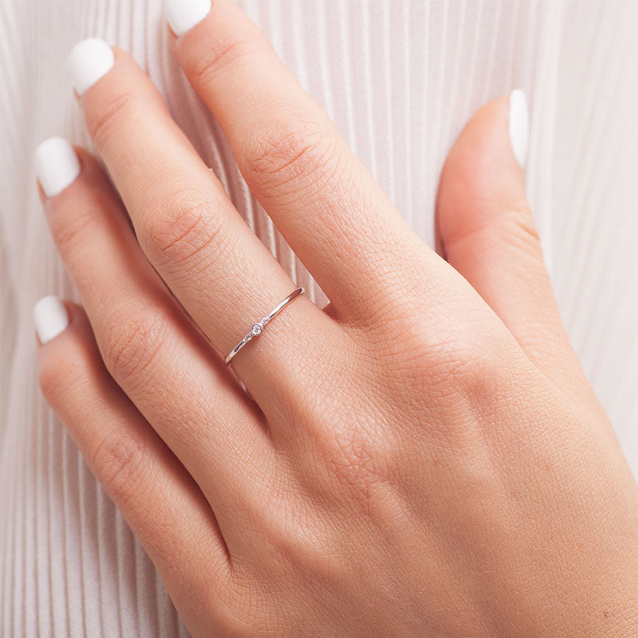 Simple Promise Ring  Buy ➦ $299.00 on One2Three Jewelry
