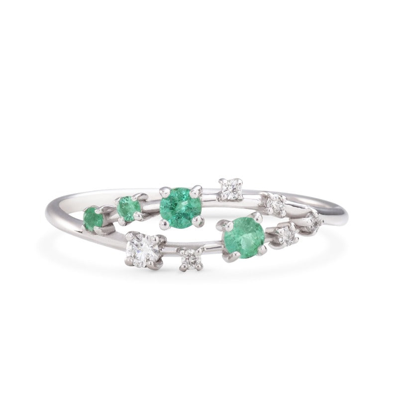 Emerald Wedding Band_one2threeJewelry