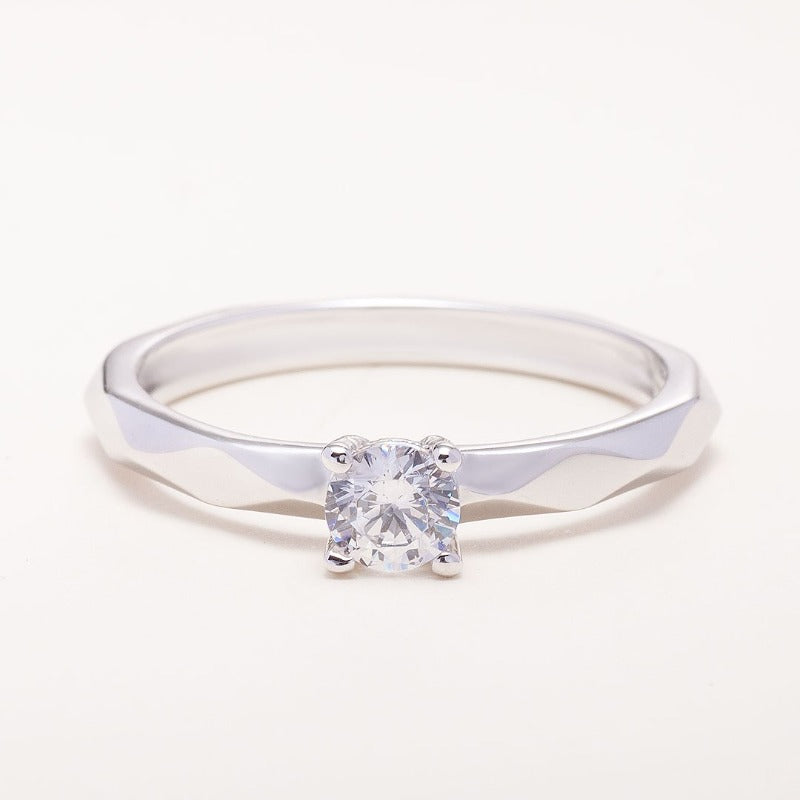 Simple Diamond Engagement Ring