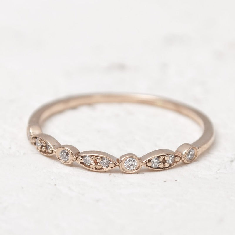 14K Rose Gold Wedding Band