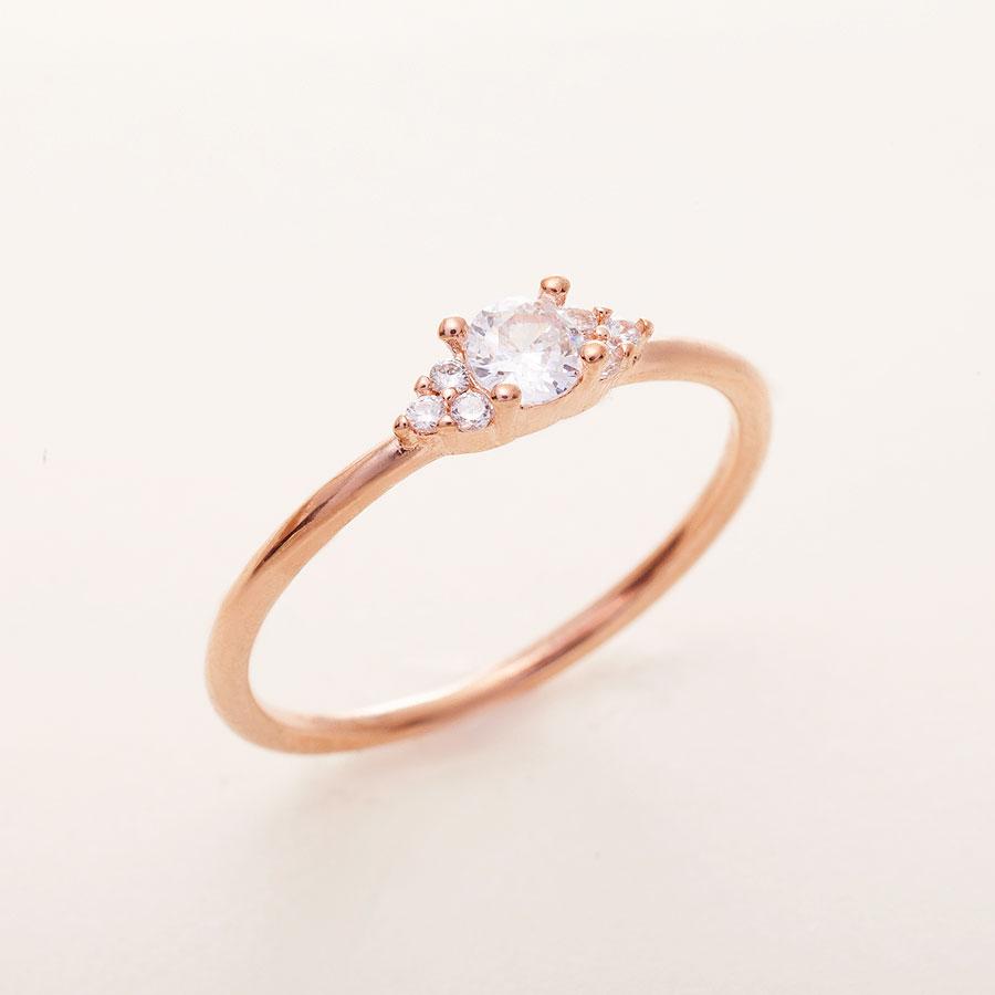 Buy SILBERRY 925 Sterling Silver Rose Gold Young Love Couple Rings Online