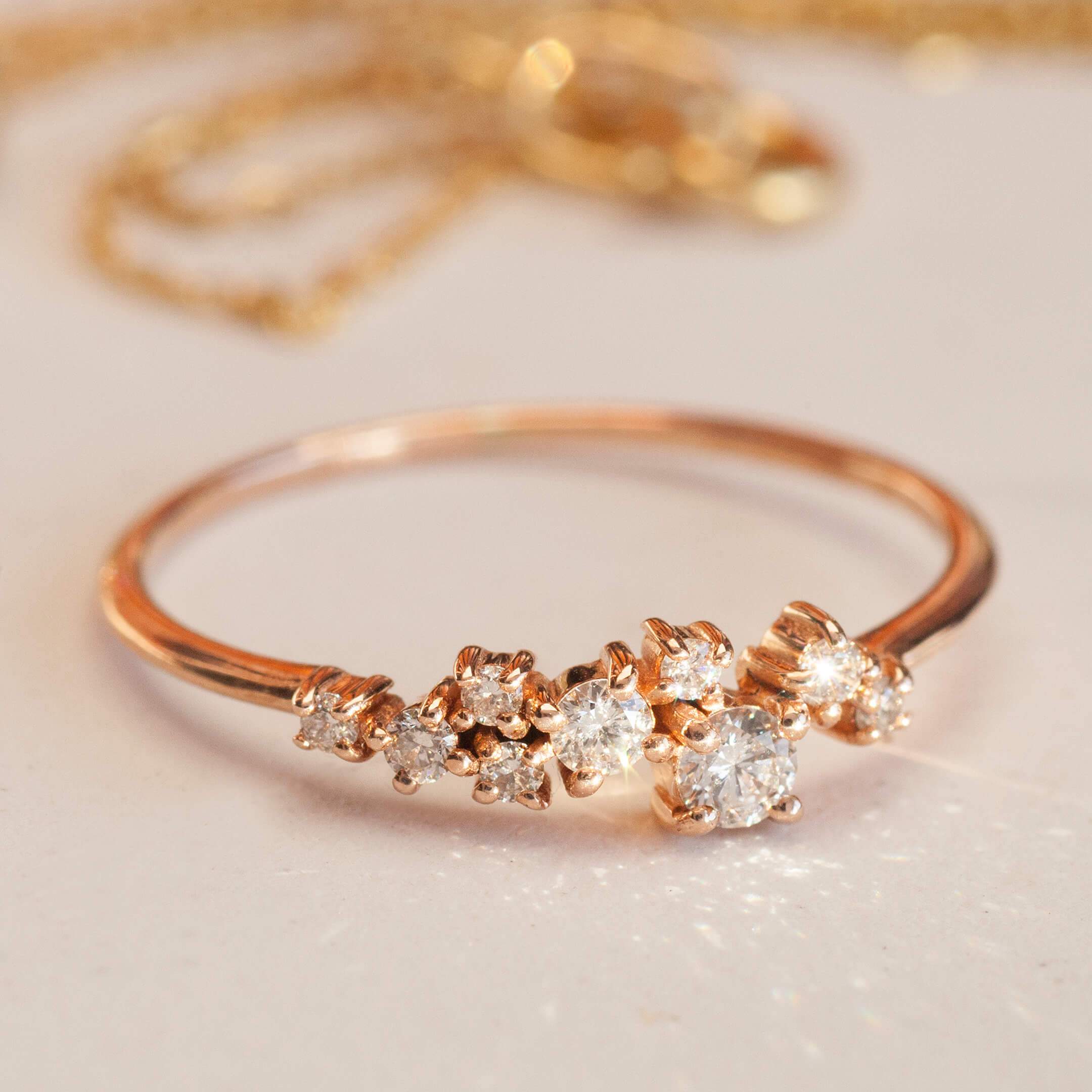 14K Rose Gold Promise Rings