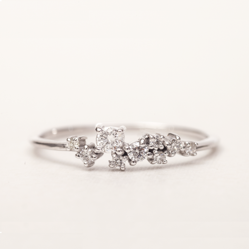 Cluster Engagement Rings - Custom Jewelry from One2Three