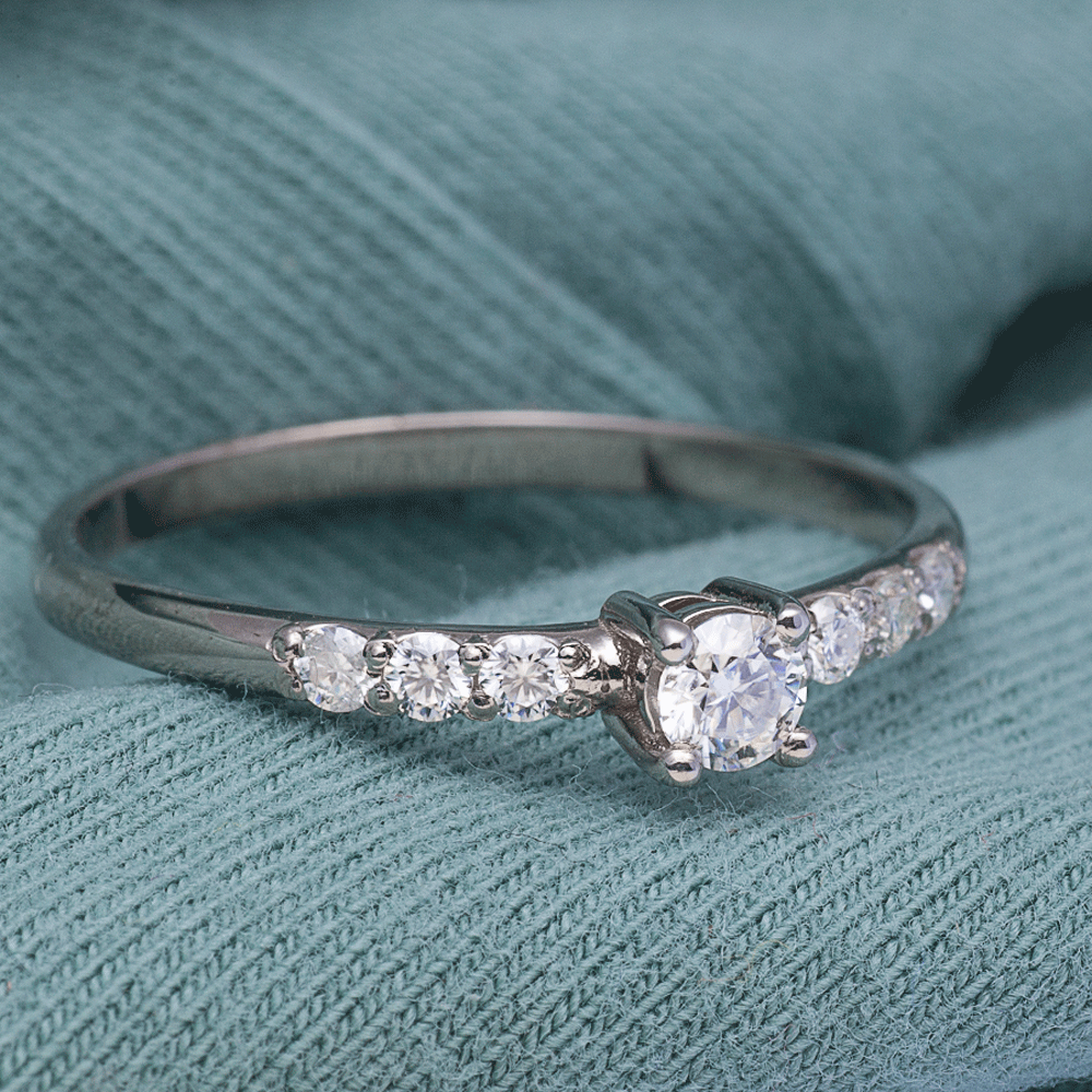 Moissanite Solitaire Ring 