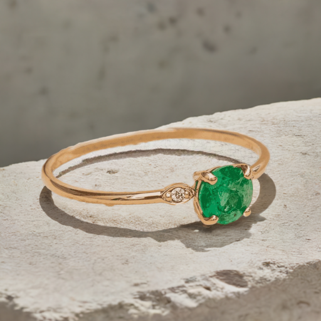 Promise Ring with Emerald
