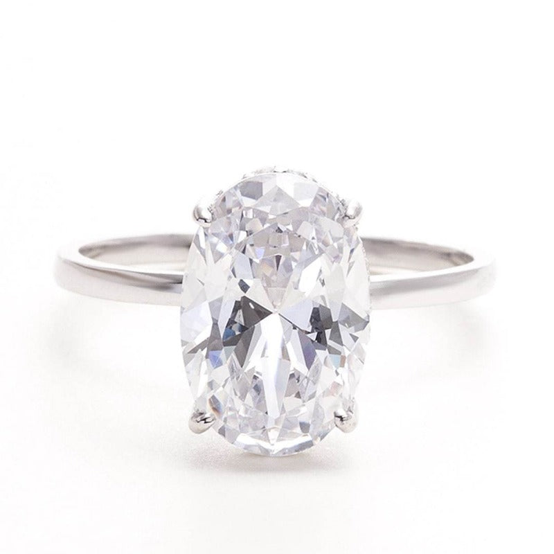 Oval Moissanite Engagement Rings