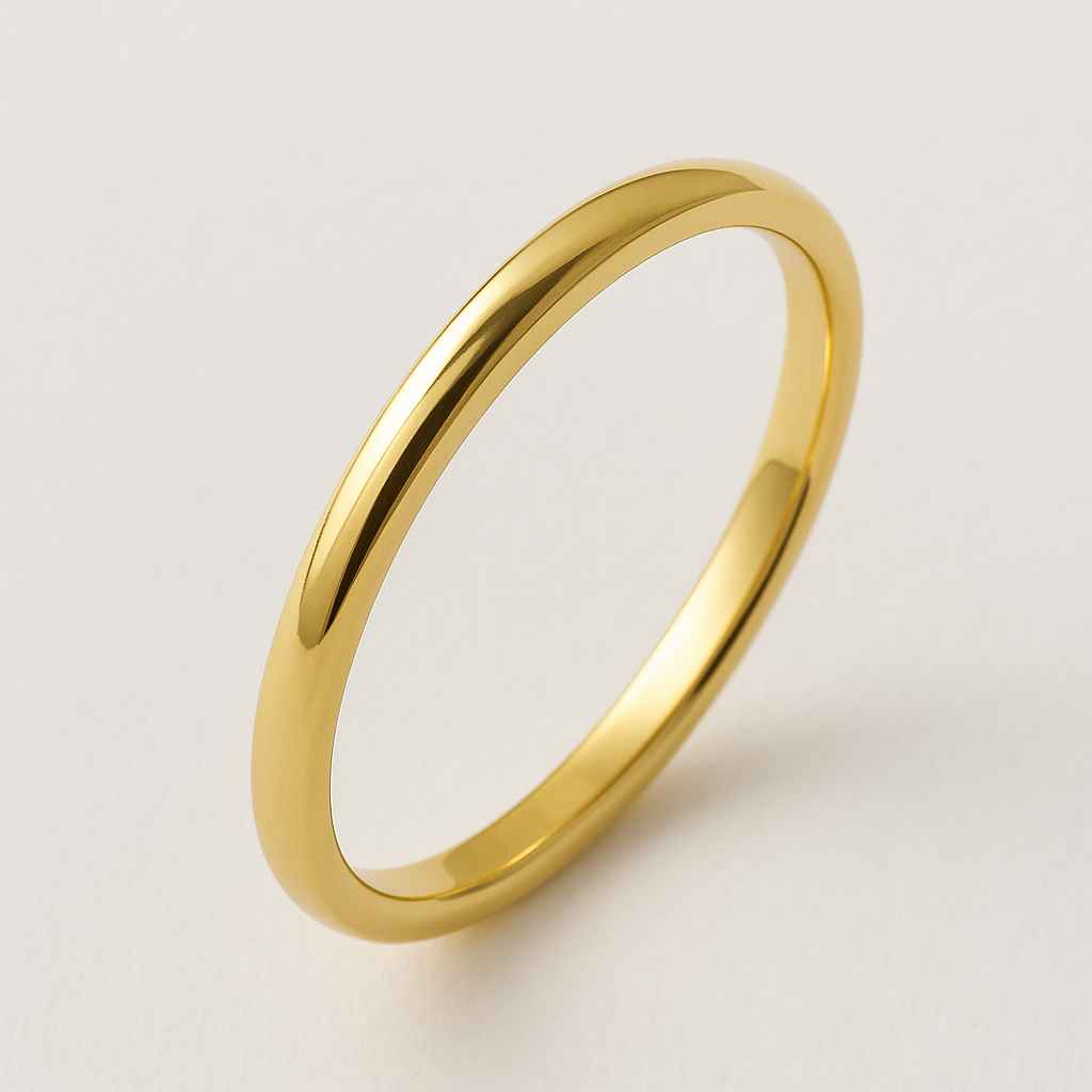 14K Solid Gold Classic Wedding Band