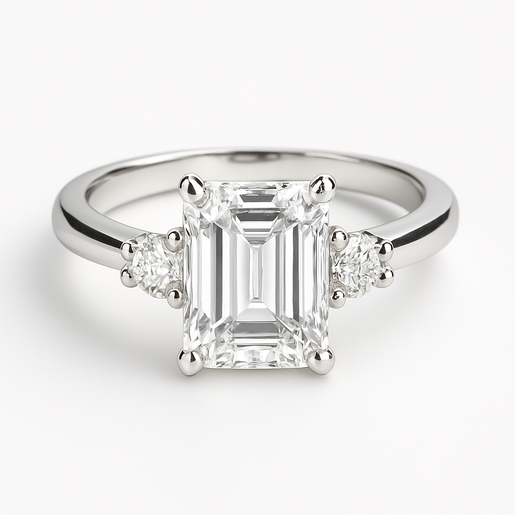 2_Carat_Emerald_Cut_Diamond_Gold_Engagement_Ring_-_Three_Stone_Ringgold_solitaire_engagement_ring-2_Carat_Emerald_Cut_Diamond_Gold_Engagement_Ring_-_Three_Stone_Ring1