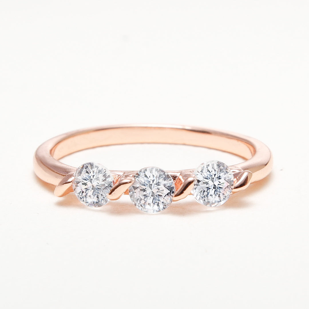 Cluster Rose Gold Promise Ring | Buy $520.00 on One2Three Jewelry