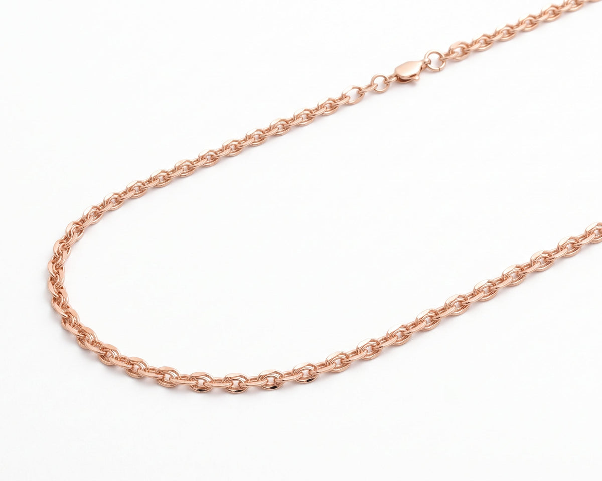 A Dainty Gold Nonna Chain Necklace with a lobster clasp, displayed on a clean white background.