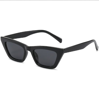 Black sunglasses with a white background