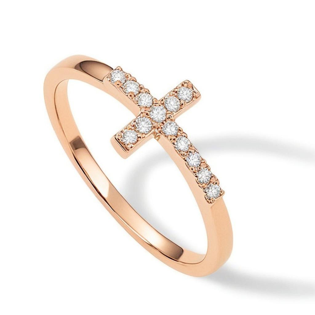 Cross_Ring_Silver-rose_gold