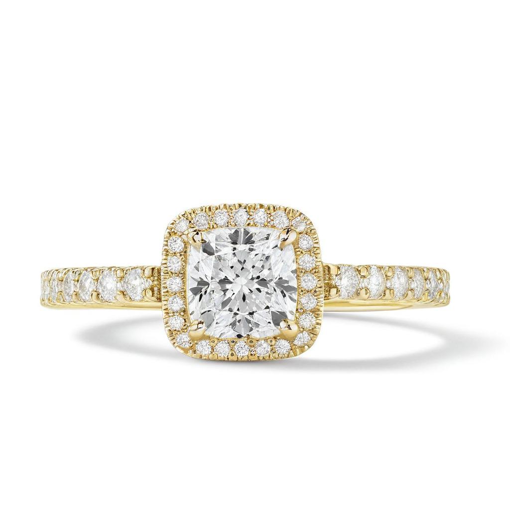 Cushion Cut Moissanite Ring