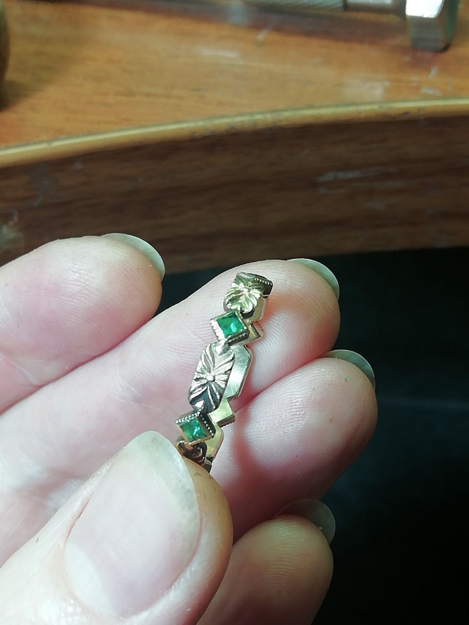 Emerald Eternity Wedding Band 21