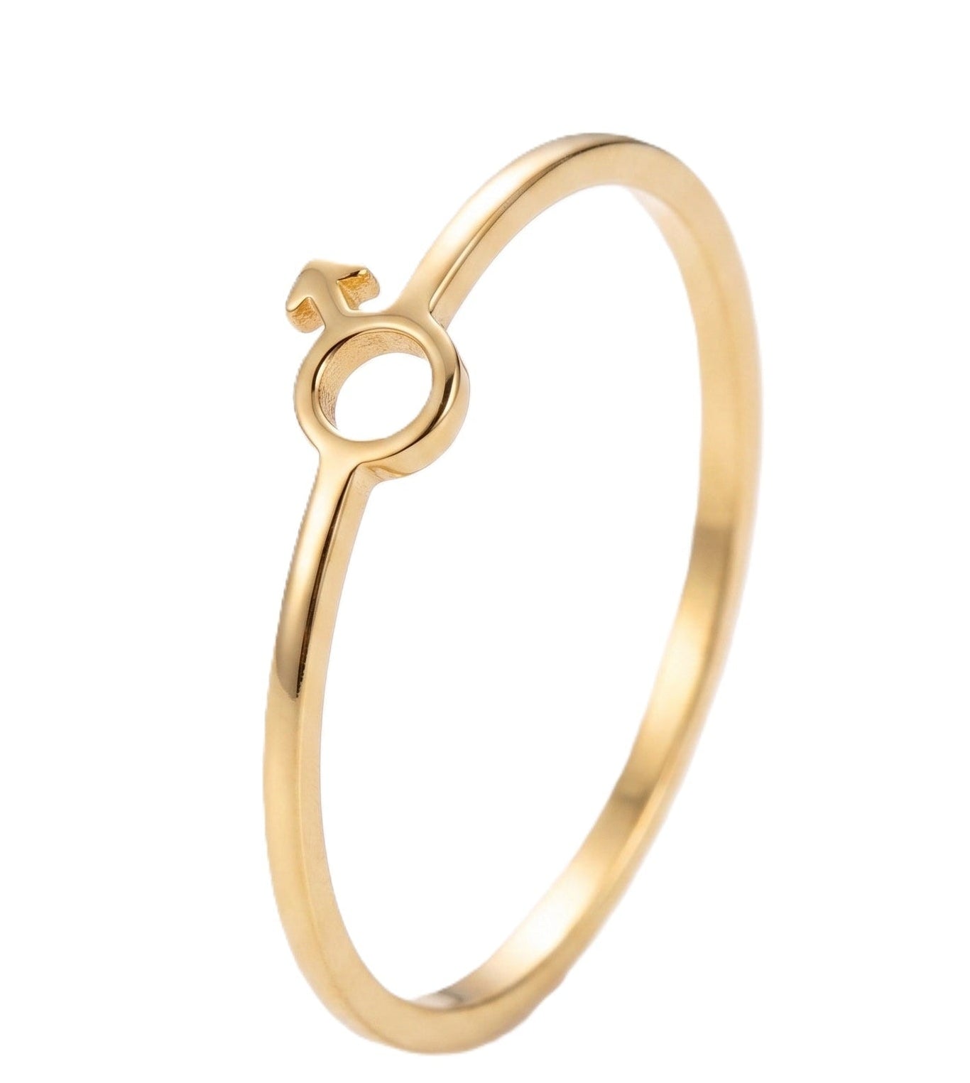 Gold-Plated Silver Venus Symbol Ring