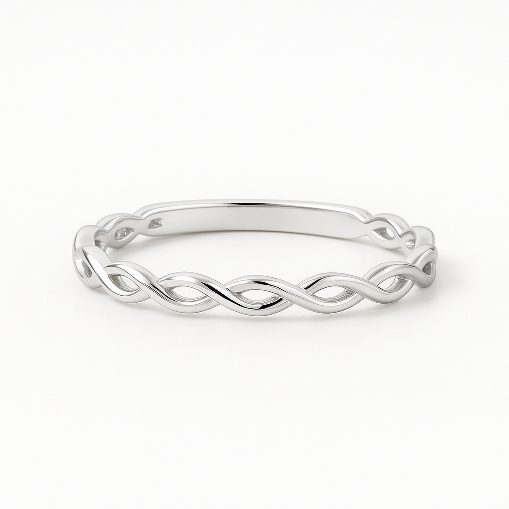 No Stone Eternity Wedding Band White Gold1