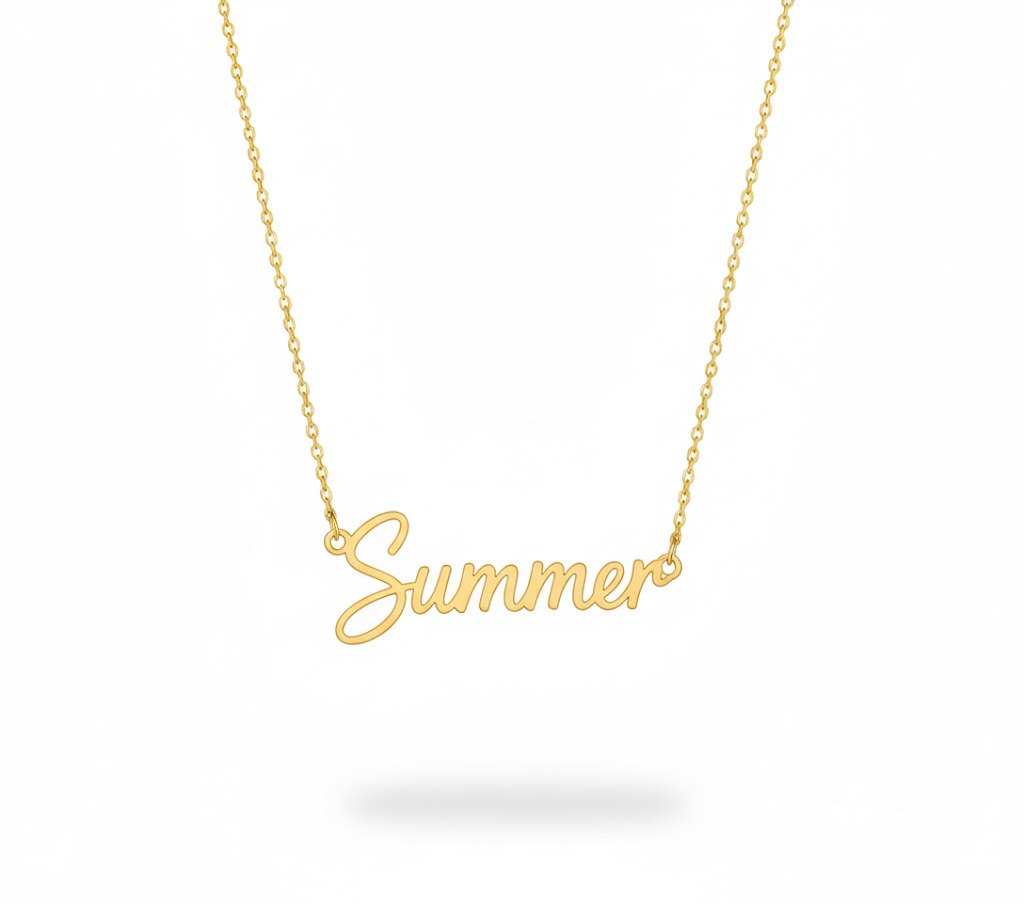 Personalized Name Pendant on a white background