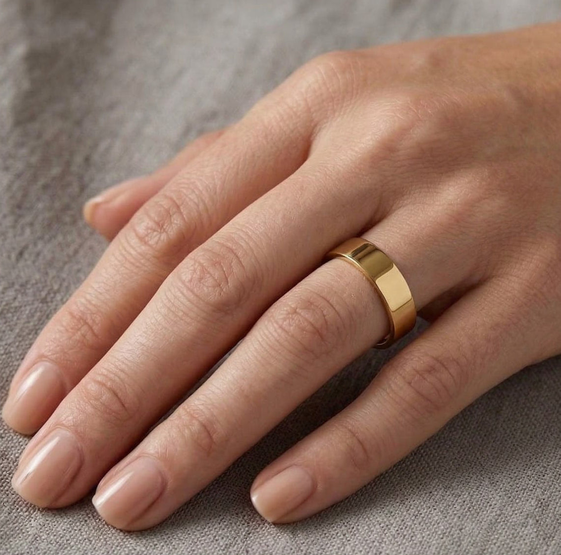 Retextured "Crushed Gold" Statement Ring on hand