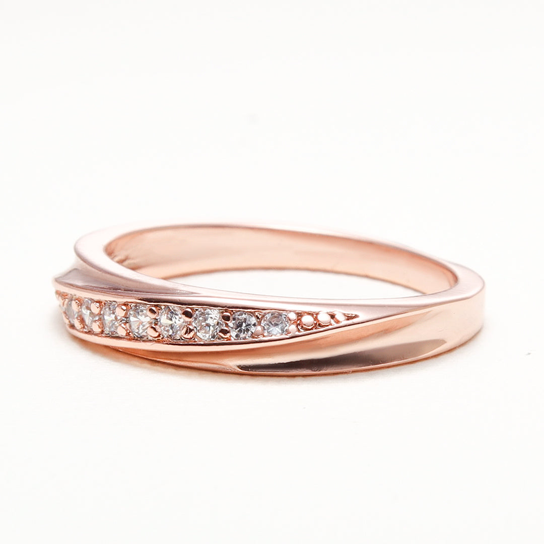 Rose Gold Eternity Wedding Band1