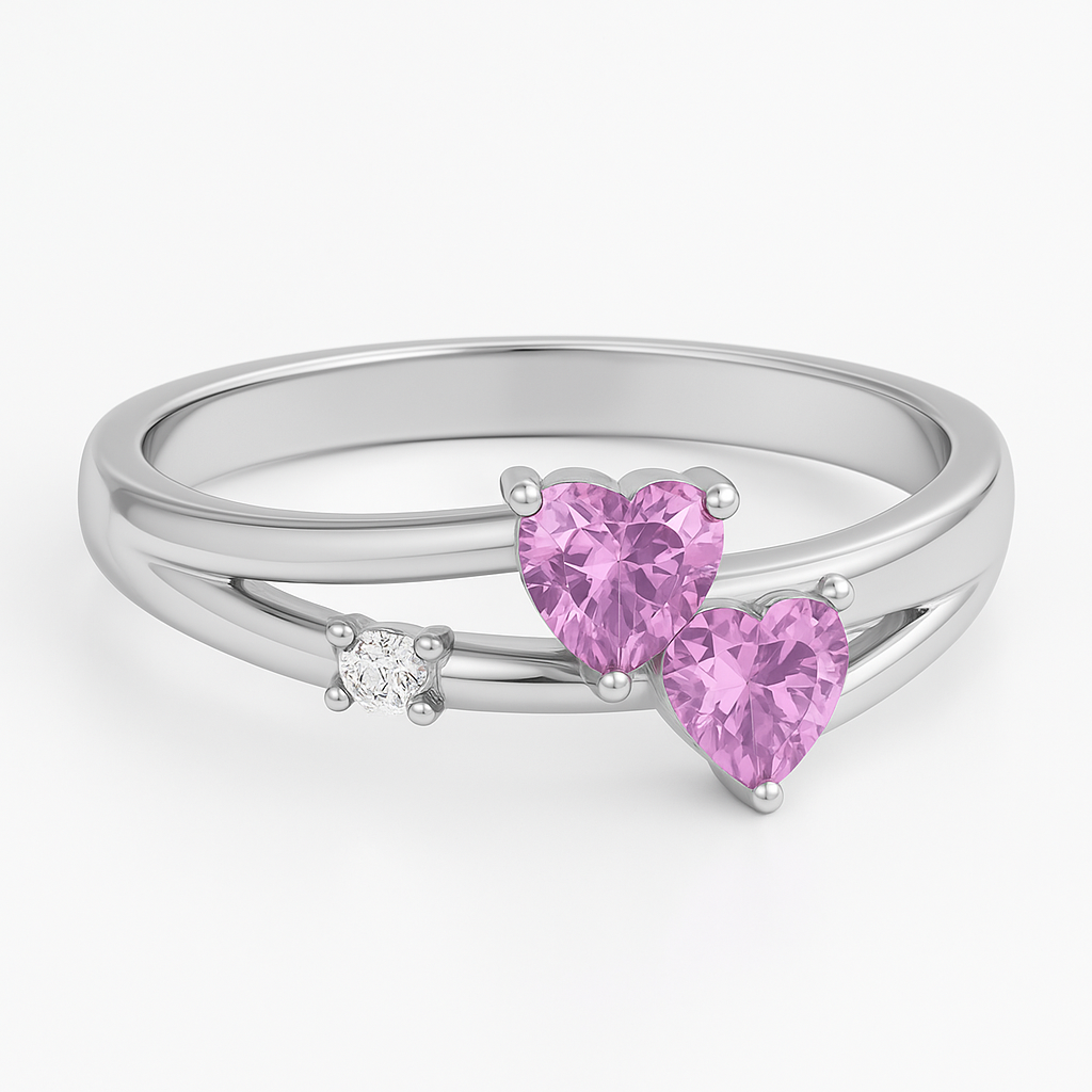 Simple Pink Promise Ring for Her