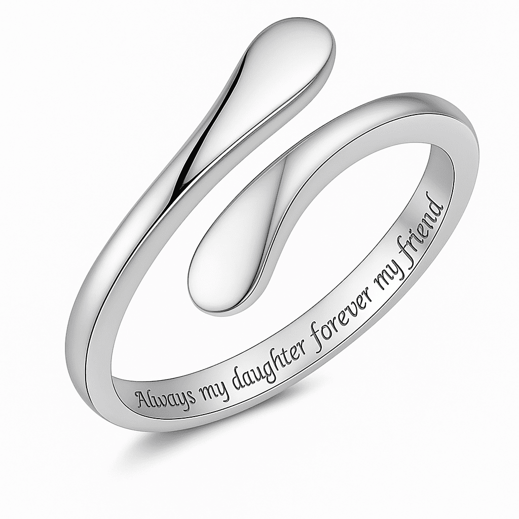 Simple Silver Daughter Ring