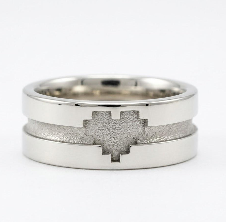 Simple Silver Heart Purity Ring | Sterling Silver Dainty Band