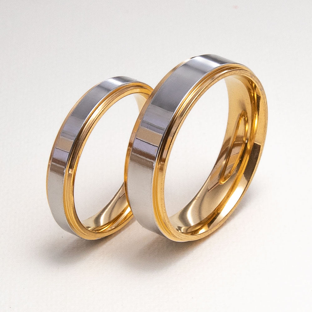 Two-Tone Wedding Rings Set2