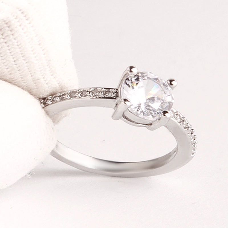 Wedding Band with Moissanite