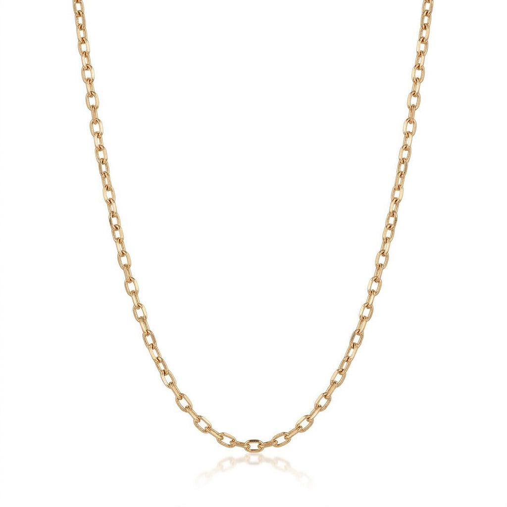 Classic Gold Cable Chain Necklace – Gold Vermeil 925