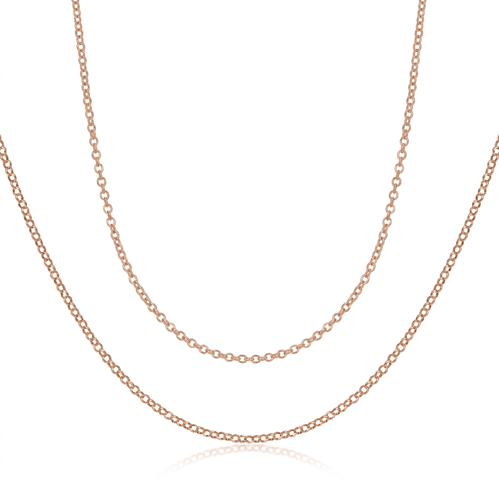 Classic Gold Rolo Chain Necklace – Gold Vermeil 925