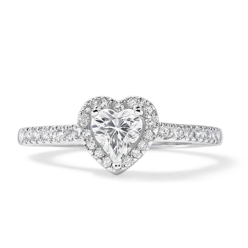 heart shaped promise ring white gold plater