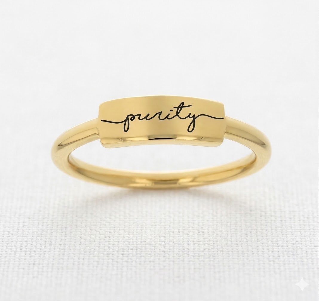Gold Plated Silver Purity Ring