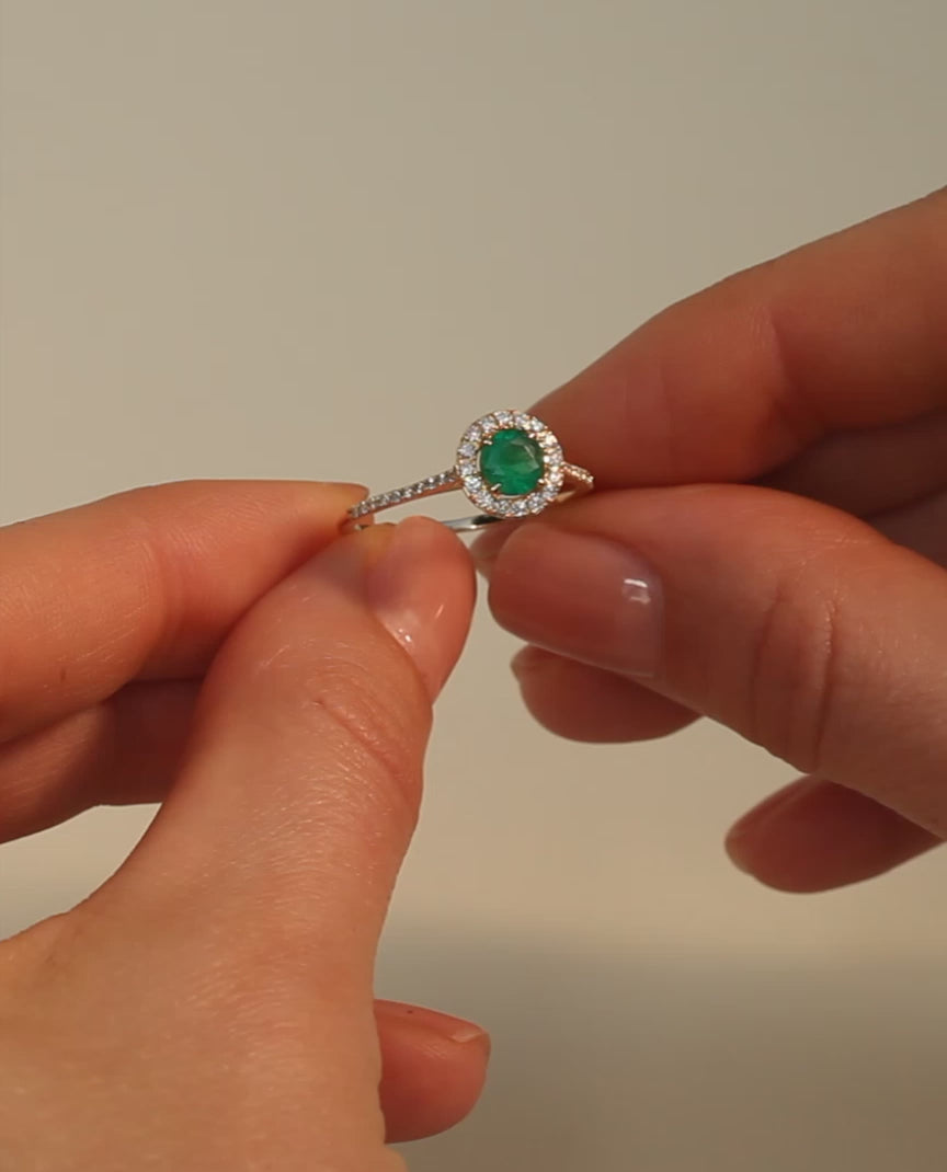 Emerald Engagement Ring