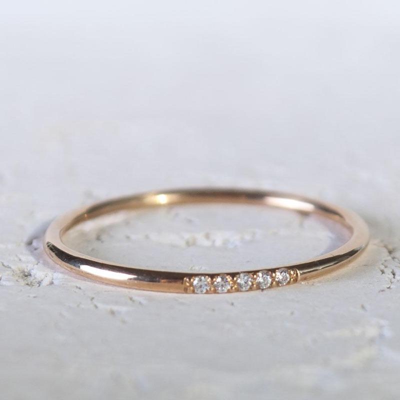 Moissanite Wedding Band_one2threejewelry