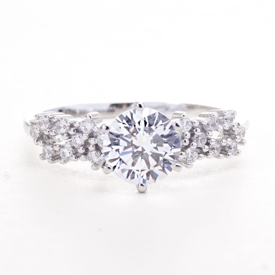 Round Moissanite Engagement Ring