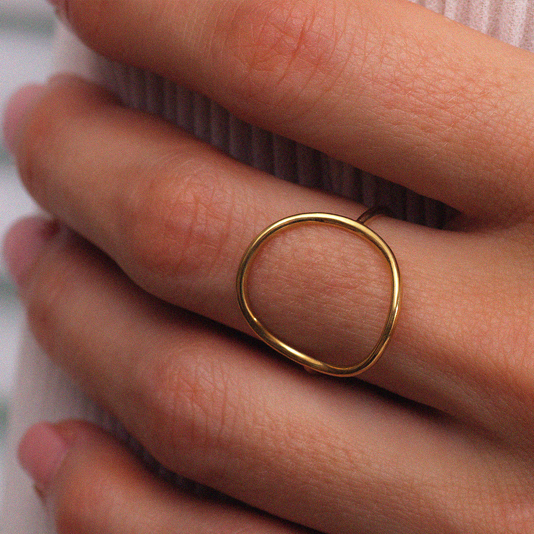 Silver Dainty Circle Ring