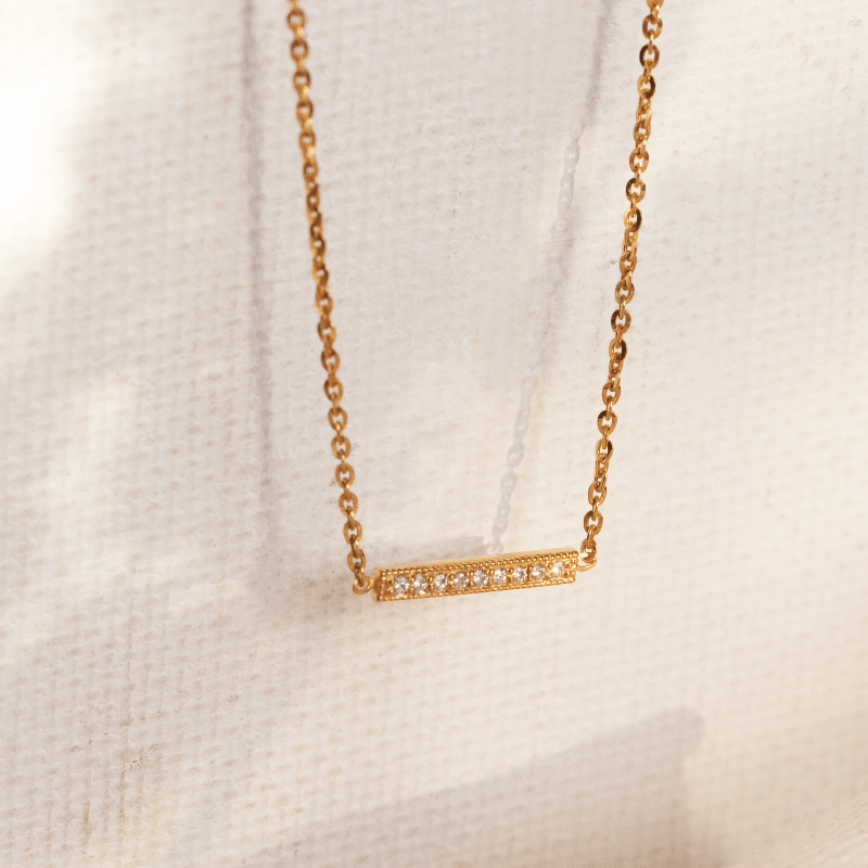 14K_Yellow_Gold Diamond Necklace2