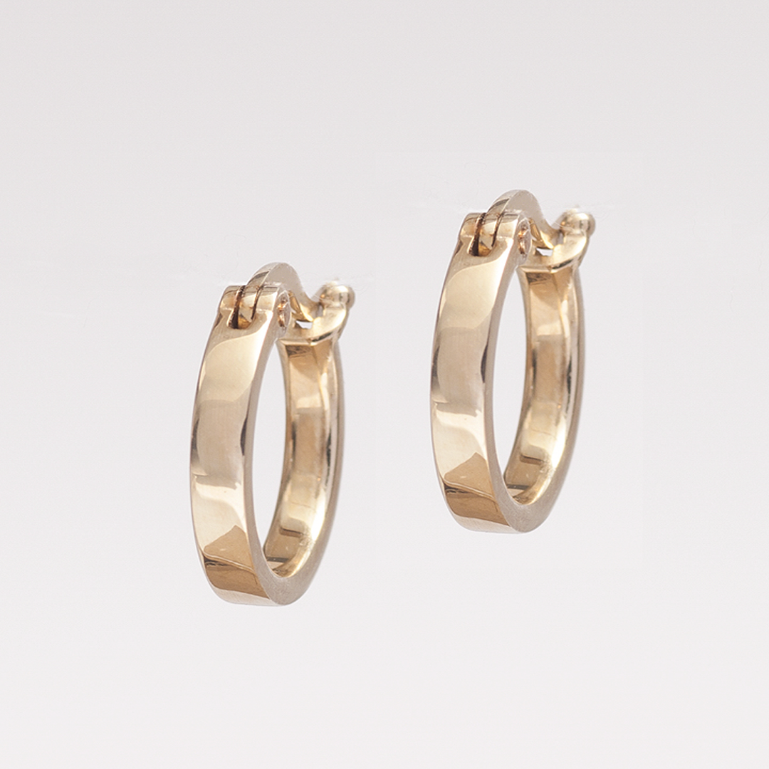 Gold Huggie Hoop Earrings