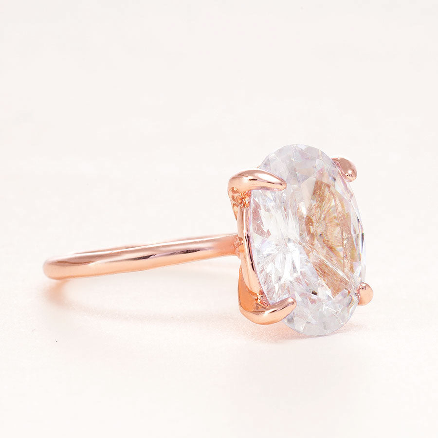 Rose Gold Moissanite Ring1